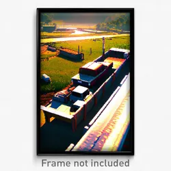 Pixel Art Poster - Rural Berth (8 Bit Psychedelic Trippy Weird Video Game Print)
