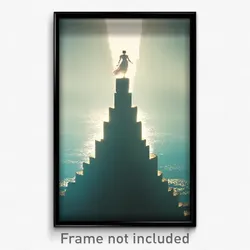 Pixel Art Poster - Elegant Abyss (8 Bit Psychedelic Trippy Video Game Print)