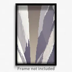 Pixel Art Poster - White Fissure (8 Bit Psychedelic Trippy Video Game Print)