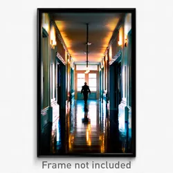 Pixel Art Poster - Distinct Hallway (8 Bit Psychedelic Trippy Video Game Print)
