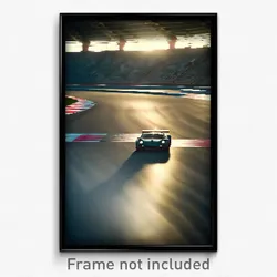Pixel Art Poster - Haunted Racetrack (8 Bit Psychedelic Trippy Video Game Print)