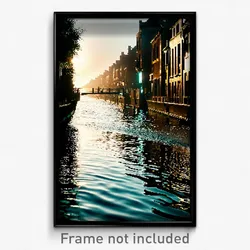 Pixel Art Poster - Frightening Canal (8 Bit Psychedelic Trippy Video Game Print)