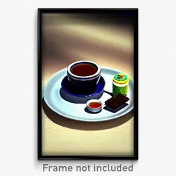 Pixel Art Poster - Unknown Tea (8 Bit Psychedelic Trippy Weird Video Game Print)