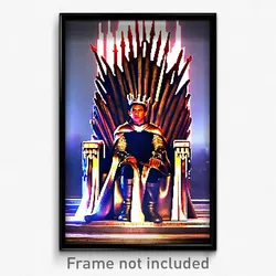 Pixel Art Poster - Jaw Dropping Throne (8 Bit Psychedelic Video Game Print)
