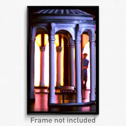 Pixel Art Poster - Miniature Colonnade (8 Bit Psychedelic Video Game Print)