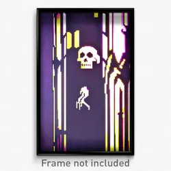 Pixel Art Poster - Wiggly Ossuary (8 Bit Psychedelic Trippy Video Game Print)