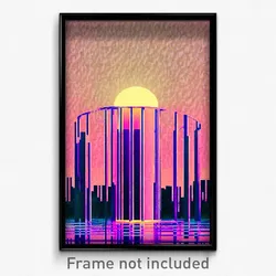Pixel Art Poster - Rosy Mere (8 Bit Psychedelic Trippy Weird Video Game Print)