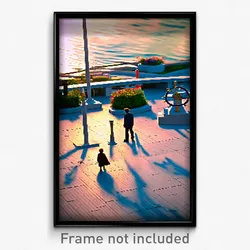 Pixel Art Poster - Nautical Plaza (8 Bit Psychedelic Trippy Video Game Print)