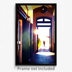 Pixel Art Poster - Sunny Entrance (8 Bit Psychedelic Trippy Video Game Print)