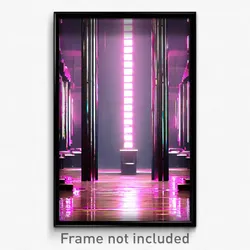 Pixel Art Poster - Glossy Repository (8 Bit Psychedelic Trippy Video Game Print)
