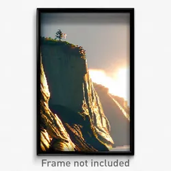 Pixel Art Poster - Shifty Cliff (8 Bit Psychedelic Trippy Video Game Print)
