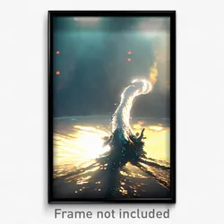 Pixel Art Poster - Fluid Fissure (8 Bit Psychedelic Trippy Video Game Print)