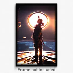 Pixel Art Poster - Bronze View (8 Bit Psychedelic Trippy Weird Video Game Print)