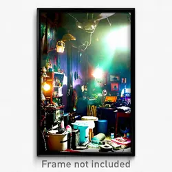 Pixel Art Poster - Cluttered Well (8 Bit Psychedelic Trippy Video Game Print)