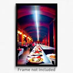 Pixel Art Poster - Underground Enchiladas (8 Bit Psychedelic Video Game Print)