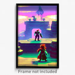 Pixel Art Poster - Mushy Conquest (8 Bit Psychedelic Trippy Video Game Print)