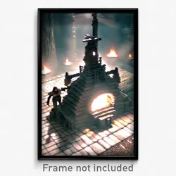 Pixel Art Poster - Active Forge (8 Bit Psychedelic Trippy Video Game Print)