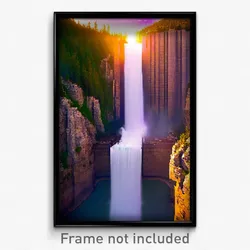 Pixel Art Poster - Flashy Reservoir (8 Bit Psychedelic Trippy Video Game Print)