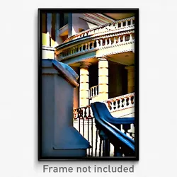 Pixel Art Poster - Noted Balustrade (8 Bit Psychedelic Trippy Video Game Print)