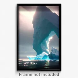 Pixel Art Poster - Active Iceberg (8 Bit Psychedelic Trippy Video Game Print)