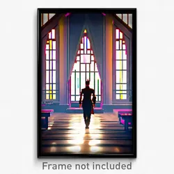 Pixel Art Poster - Imaginative Antechamber (8 Bit Psychedelic Video Game Print)