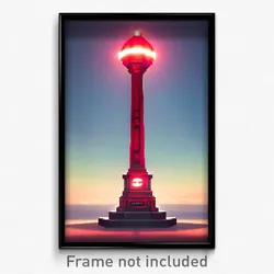 Pixel Art Poster - Marvelous Beacon (8 Bit Psychedelic Trippy Video Game Print)