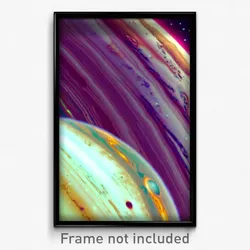 Pixel Art Poster - Hidden Jupiter (8 Bit Psychedelic Trippy Video Game Print)