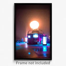 Pixel Art Poster - Electric Bivouac (8 Bit Psychedelic Trippy Video Game Print)