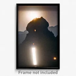 Pixel Art Poster - Dim Mount (8 Bit Psychedelic Trippy Weird Video Game Print)