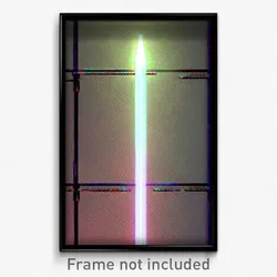 Pixel Art Poster - Wire Frame Glitchy Arrowslit (8 Bit Video Game Print)