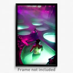 Pixel Art Poster - Infamous Baths (8 Bit Psychedelic Trippy Video Game Print)