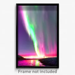 Pixel Art Poster - Unimaginable Aurora (8 Bit Psychedelic Video Game Print)