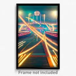 Pixel Art Poster - Dazzling Junction (8 Bit Psychedelic Trippy Video Game Print)