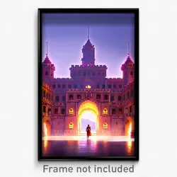 Pixel Art Poster - Rich Citadel (8 Bit Psychedelic Trippy Video Game Print)