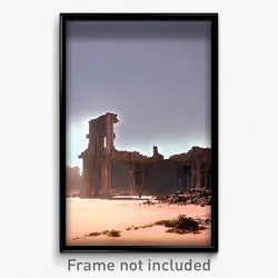 Pixel Art Poster - Wide Ruin (8 Bit Psychedelic Trippy Weird Video Game Print)