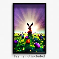 Pixel Art Poster - Active Easter (8 Bit Psychedelic Trippy Video Game Print)