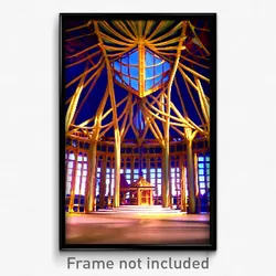 Pixel Art Poster - Awesome Pavillion (8 Bit Psychedelic Trippy Video Game Print)