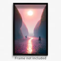 Pixel Art Poster - Unique Meander (8 Bit Psychedelic Trippy Video Game Print)