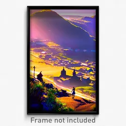Pixel Art Poster - Interesting Province (8 Bit Psychedelic Video Game Print)