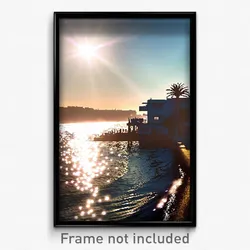 Pixel Art Poster - Sunny Shore (8 Bit Psychedelic Trippy Weird Video Game Print)