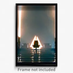 Pixel Art Poster - Thunderous Seat (8 Bit Psychedelic Trippy Video Game Print)