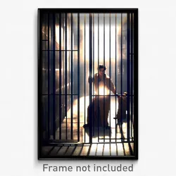 Pixel Art Poster - Esteemed Prison (8 Bit Psychedelic Trippy Video Game Print)