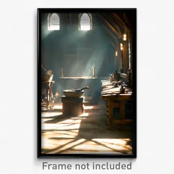 Pixel Art Poster - Narrow Smithy (8 Bit Psychedelic Trippy Video Game Print)