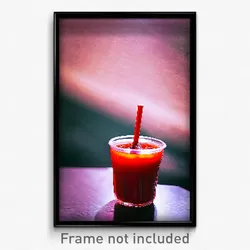 Pixel Art Poster - Red Thai Tea (8 Bit Psychedelic Trippy Video Game Print)