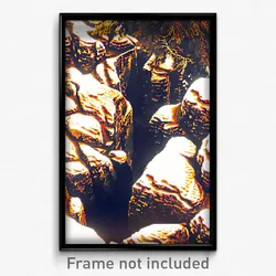 Pixel Art Poster - Spotless Outcropping (8 Bit Psychedelic Video Game Print)
