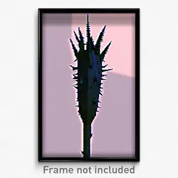 Pixel Art Poster - Thorny Spike (8 Bit Psychedelic Trippy Video Game Print)
