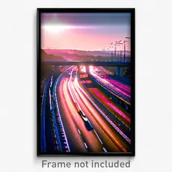 Pixel Art Poster - Noted Highway (8 Bit Psychedelic Trippy Video Game Print)