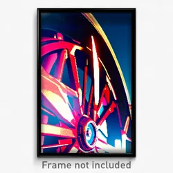 Pixel Art Poster - Bold Wheel (8 Bit Psychedelic Trippy Weird Video Game Print)