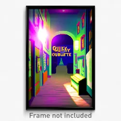 Pixel Art Poster - Quirky Oubliette (8 Bit Psychedelic Trippy Video Game Print)