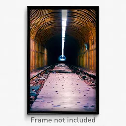 Pixel Art Poster - Abandoned Tunnel (8 Bit Psychedelic Trippy Video Game Print)
